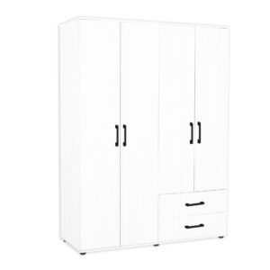 Armadio GRD4422023 bianco 4 ante e 2 cassetti