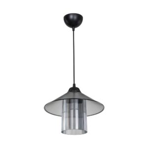 Lampada da soffitto Inka ASZ1463 con paralume in plastica fumé