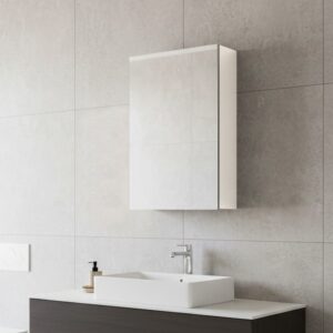 Pensile bagno bianco Solo2 con specchio anta reversibile